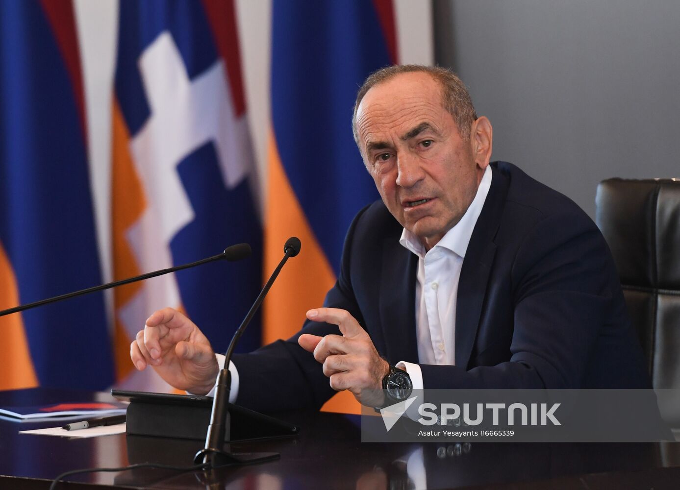 Armenia Former President News Conference