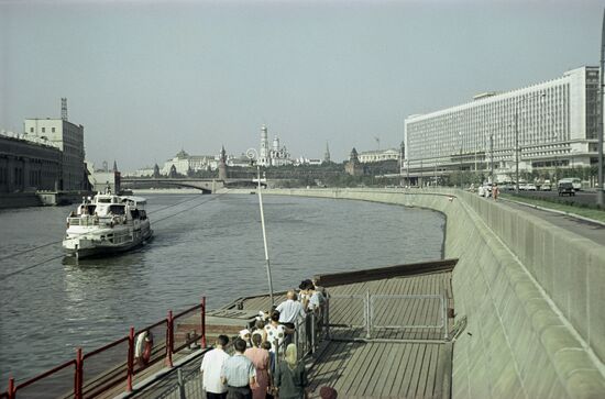 River pier on Moskvoretskaya embankment