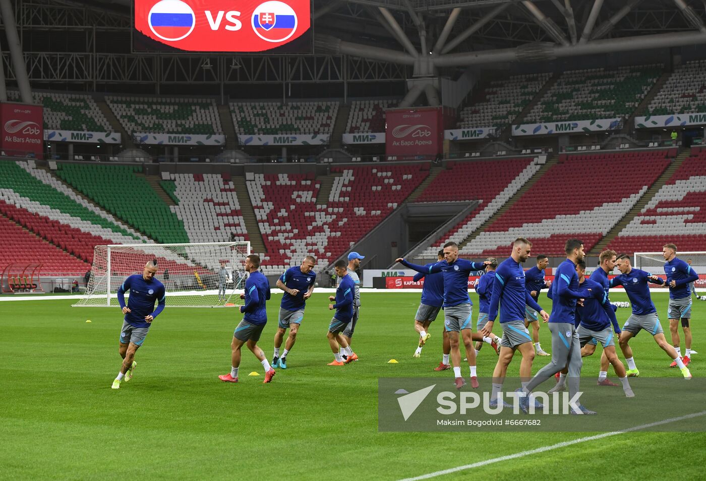 Russia Soccer 2022 World Cup Qualifiers Slovakia Training