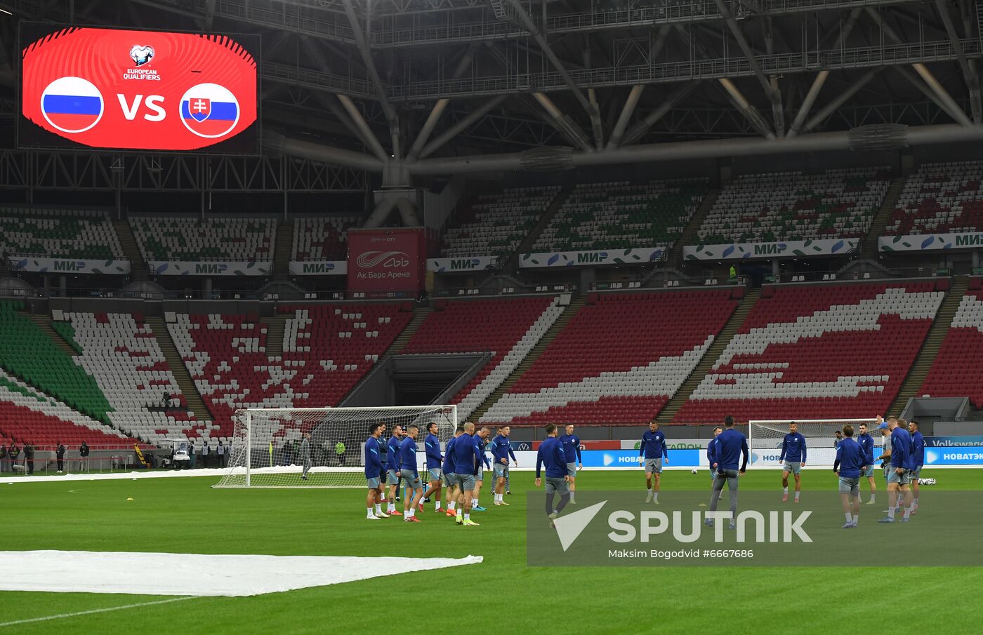 Russia Soccer 2022 World Cup Qualifiers Slovakia Training