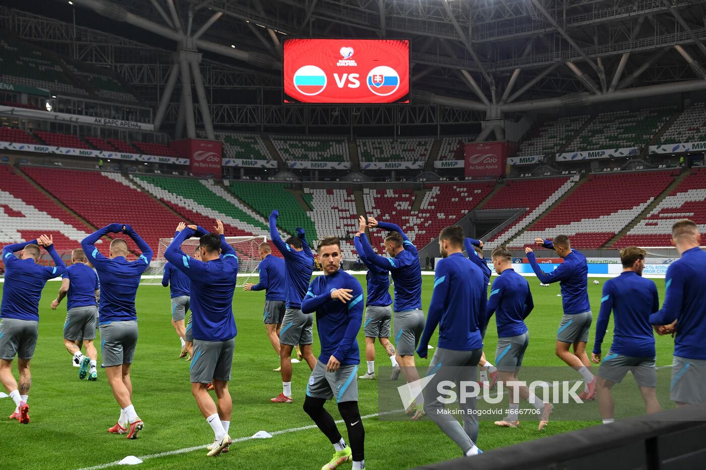 Russia Soccer 2022 World Cup Qualifiers Slovakia Training