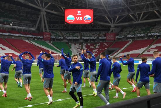 Russia Soccer 2022 World Cup Qualifiers Slovakia Training