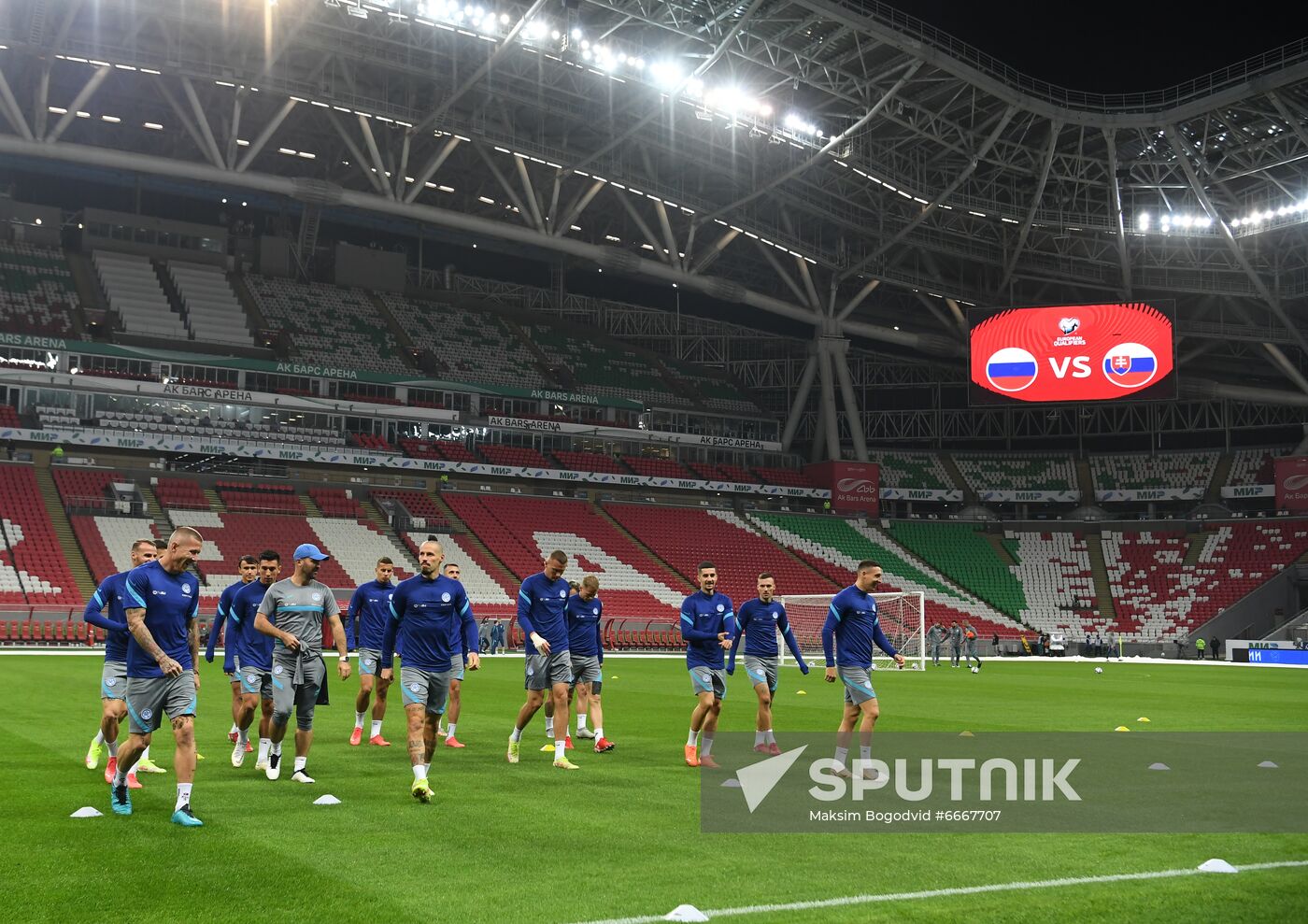 Russia Soccer 2022 World Cup Qualifiers Slovakia Training