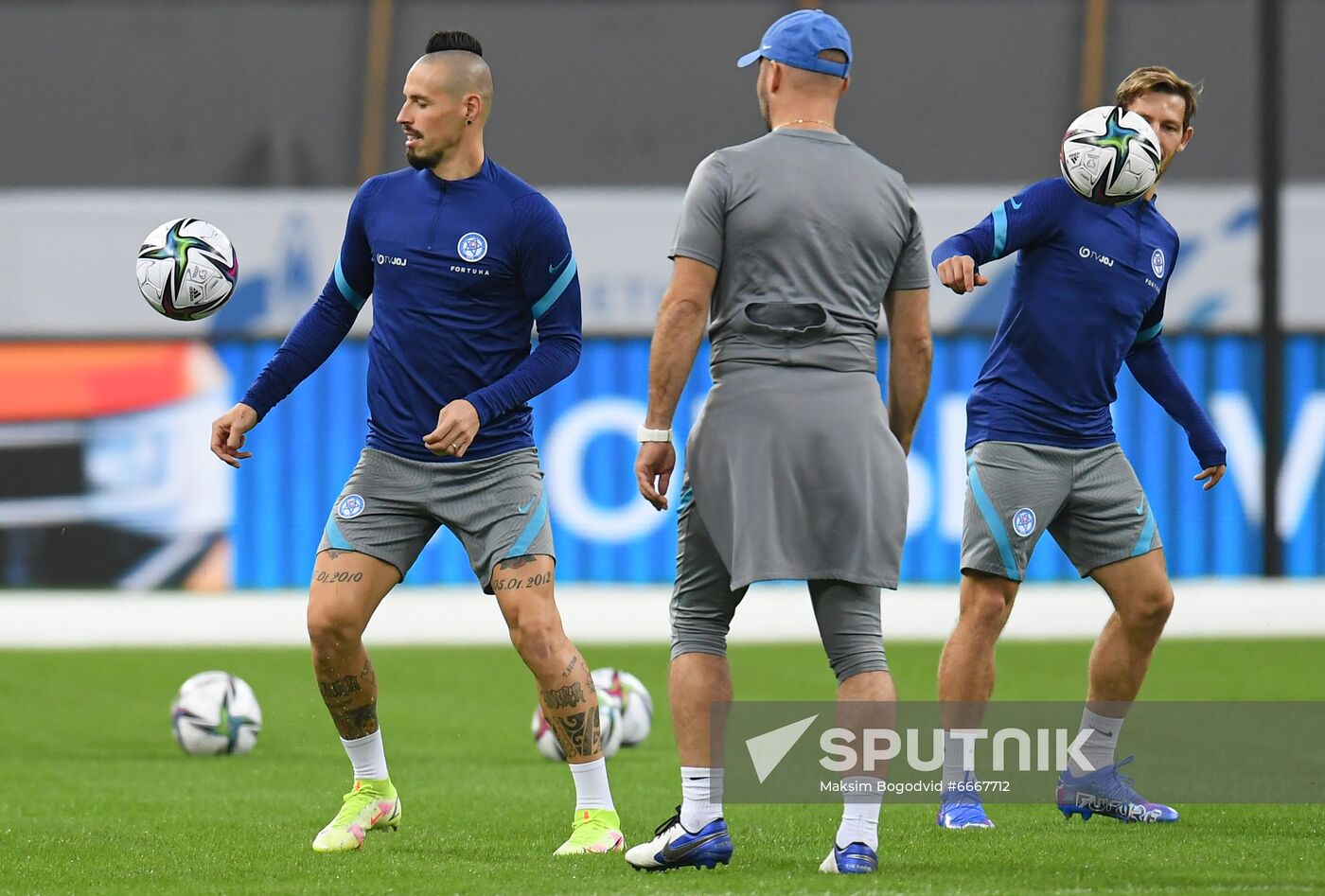 Russia Soccer 2022 World Cup Qualifiers Slovakia Training