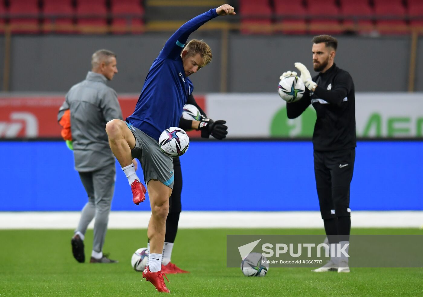 Russia Soccer 2022 World Cup Qualifiers Slovakia Training