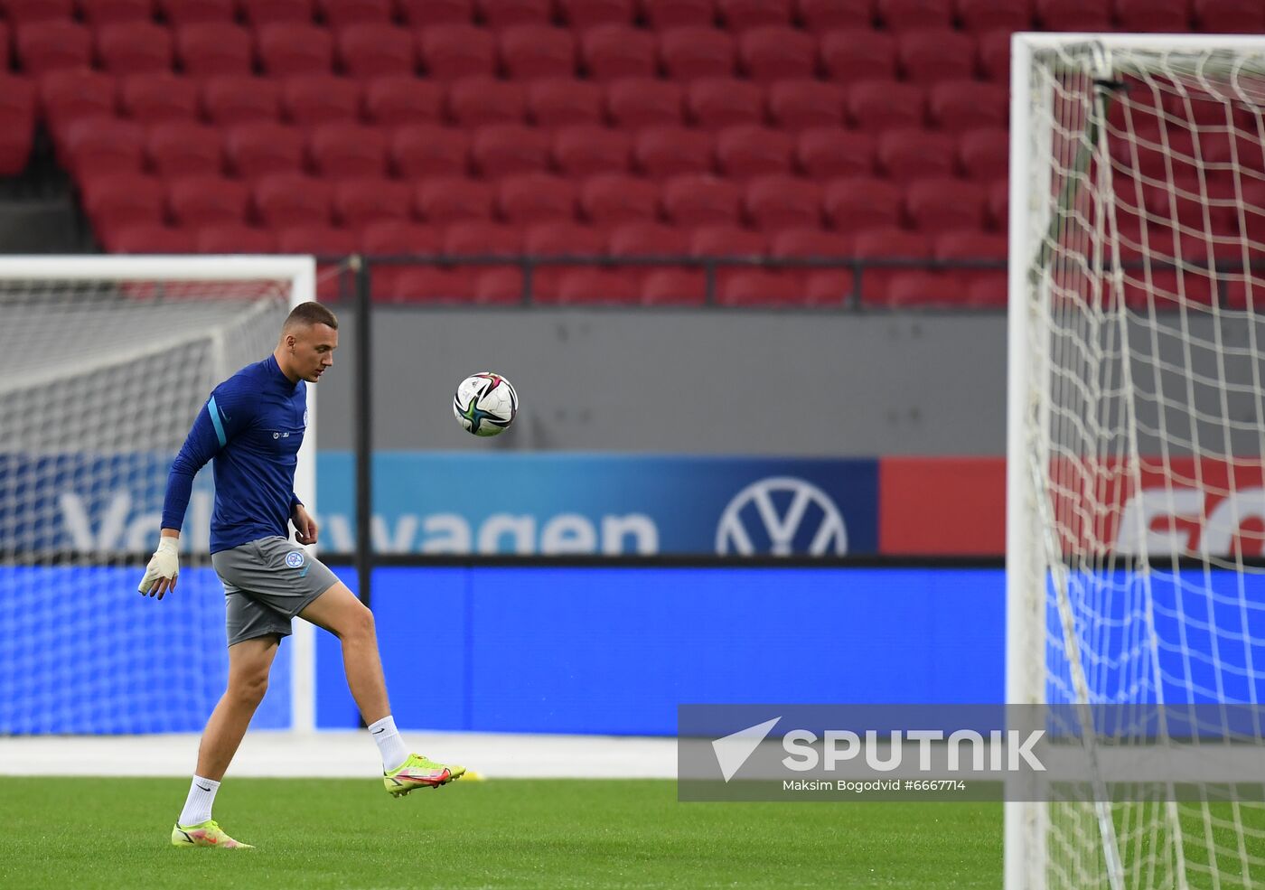 Russia Soccer 2022 World Cup Qualifiers Slovakia Training