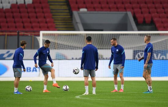 Russia Soccer 2022 World Cup Qualifiers Slovakia Training