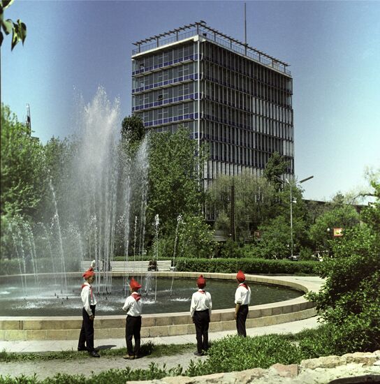 Building of House of Unions in Alma-Ata