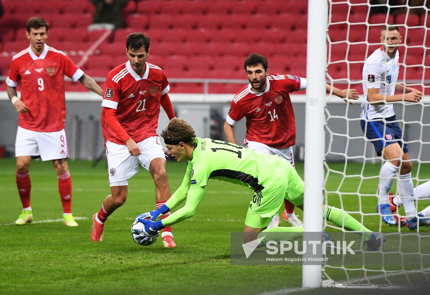 Russia Soccer 2022 World Cup Qualifiers Russia - Slovakia