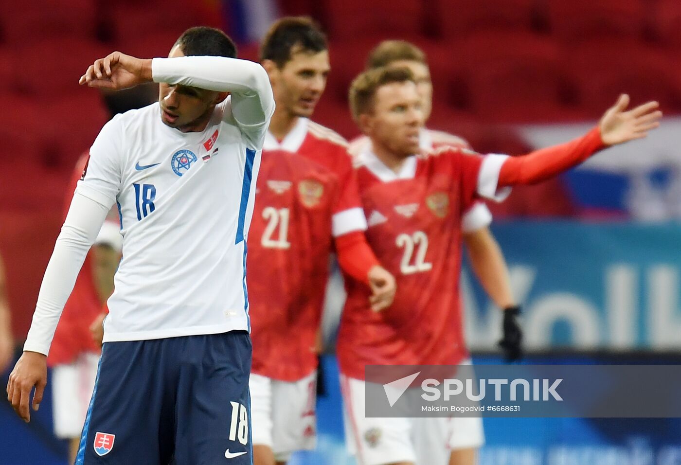 Russia Soccer 2022 World Cup Qualifiers Russia - Slovakia