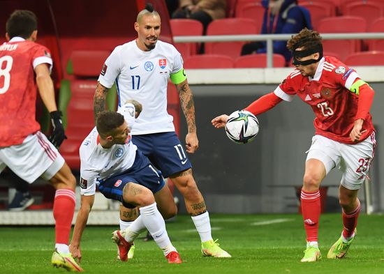 Russia Soccer 2022 World Cup Qualifiers Russia - Slovakia