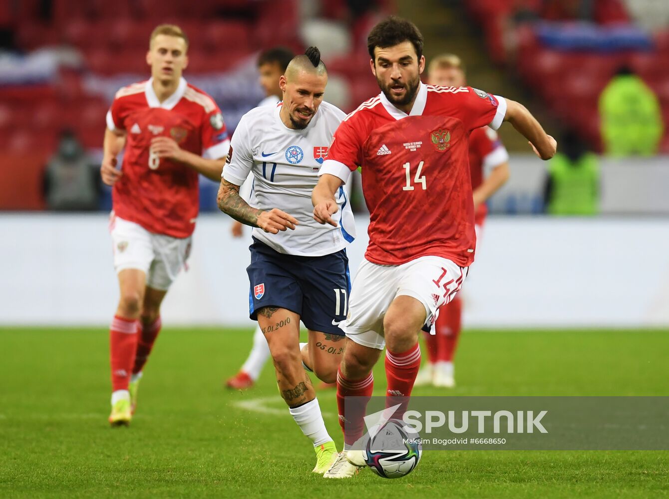 Russia Soccer 2022 World Cup Qualifiers Russia - Slovakia