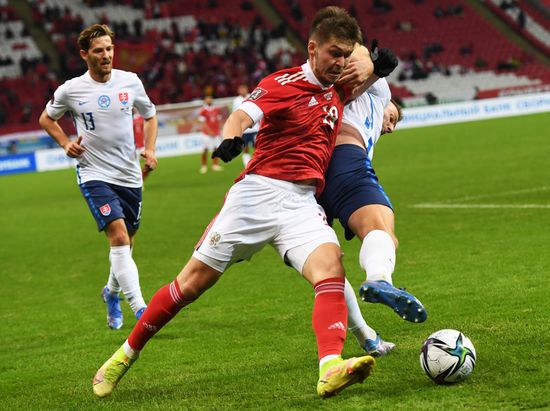 Russia Soccer 2022 World Cup Qualifiers Russia - Slovakia