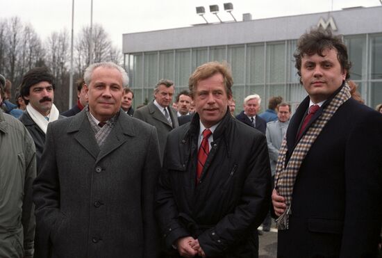 President of Czechoslovakia Vaclav Havel visits USSR