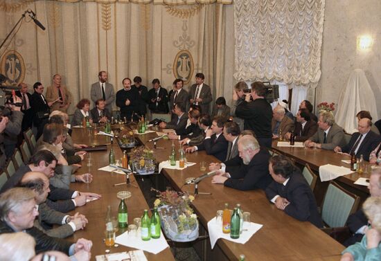 President of Czechoslovakia Vaclav Havel visits USSR