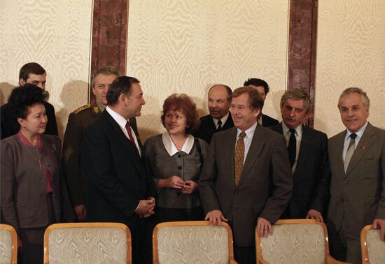 President of Czechoslovakia Vaclav Havel visits USSR