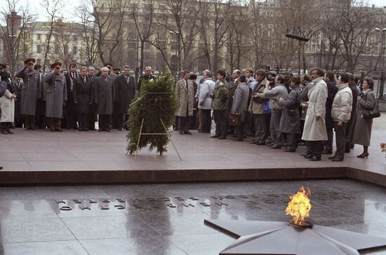 President of Czechoslovakia Vaclav Havel visits USSR