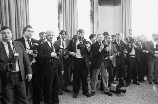 Chairman of Social Democratic Party of Germany Hans-Jochen Vogel visits USSR