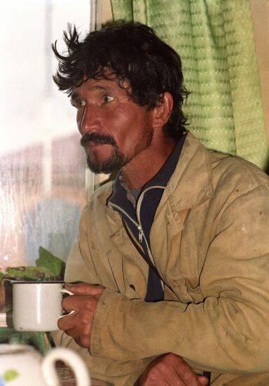 Resident of Kuyus village in Chemal District