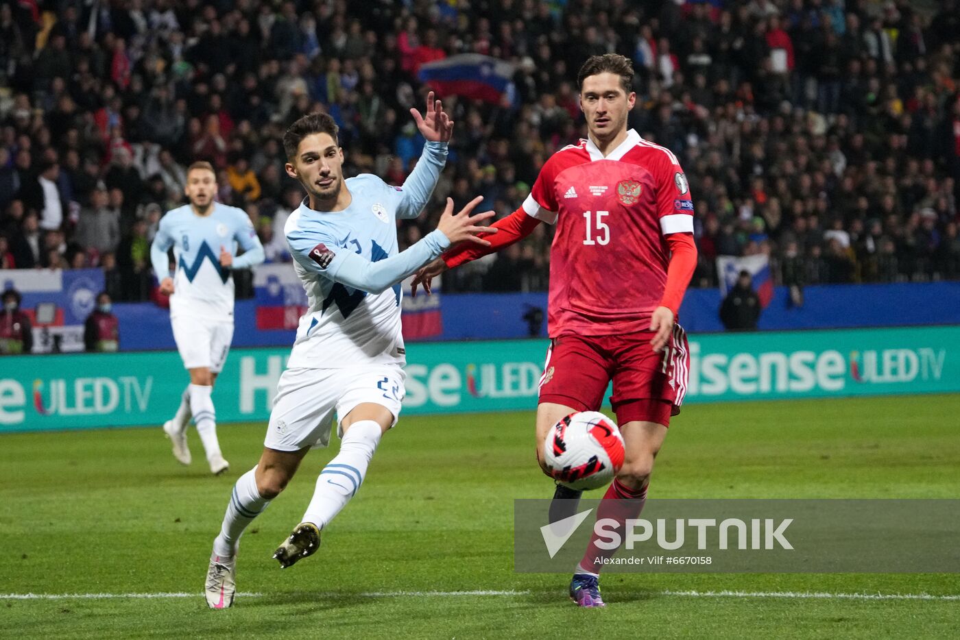 Slovenia Soccer 2022 World Cup Qualifiers Slovenia - Russia