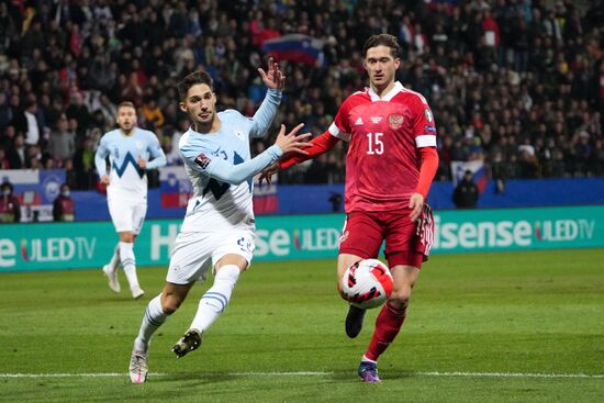 Slovenia Soccer 2022 World Cup Qualifiers Slovenia - Russia