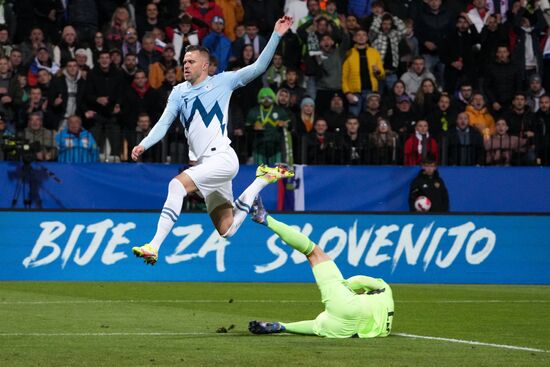 Slovenia Soccer 2022 World Cup Qualifiers Slovenia - Russia