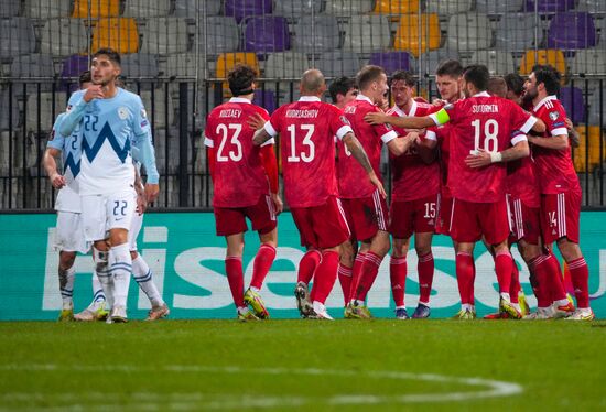 Slovenia Soccer 2022 World Cup Qualifiers Slovenia - Russia