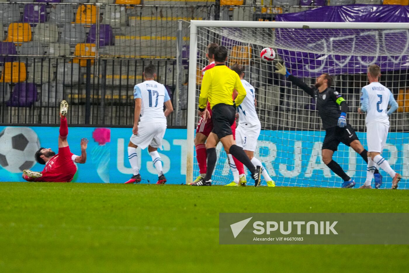 Slovenia Soccer 2022 World Cup Qualifiers Slovenia - Russia