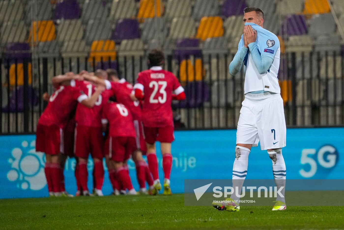 Slovenia Soccer 2022 World Cup Qualifiers Slovenia - Russia