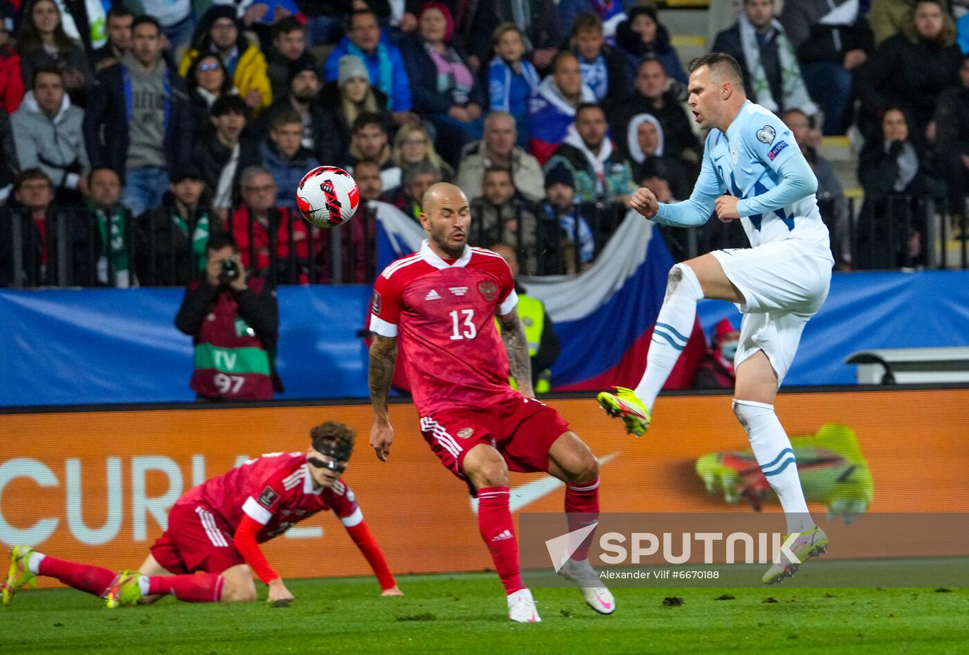 Slovenia Soccer 2022 World Cup Qualifiers Slovenia - Russia