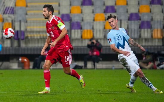 Slovenia Soccer 2022 World Cup Qualifiers Slovenia - Russia