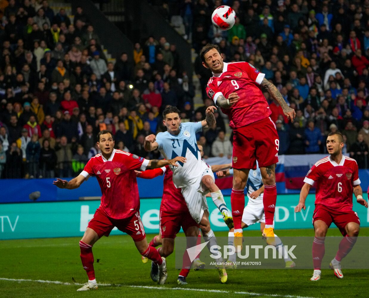 Slovenia Soccer 2022 World Cup Qualifiers Slovenia - Russia