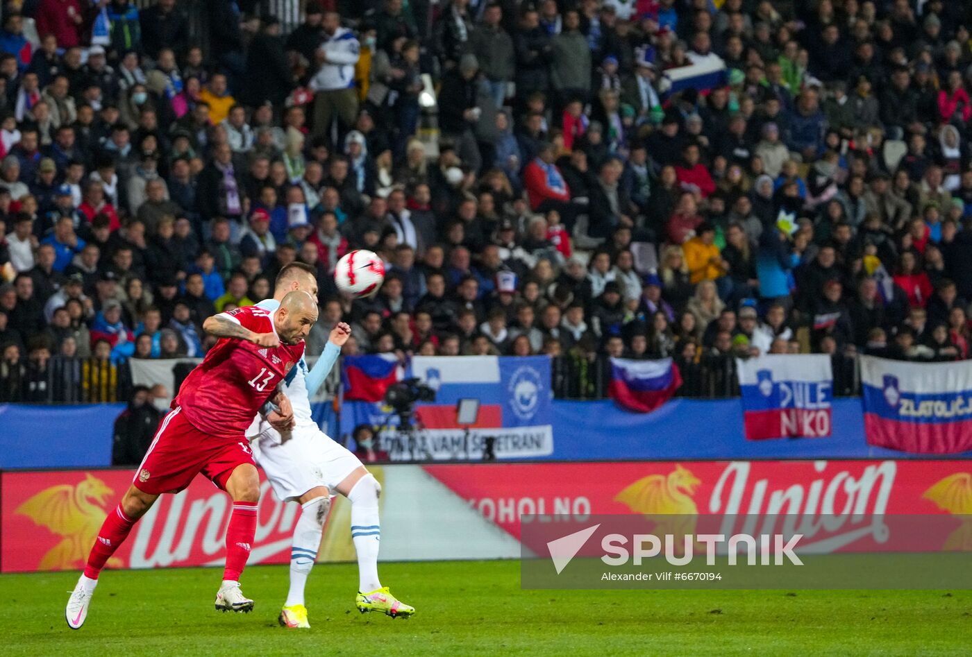 Slovenia Soccer 2022 World Cup Qualifiers Slovenia - Russia