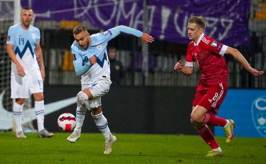 Slovenia Soccer 2022 World Cup Qualifiers Slovenia - Russia