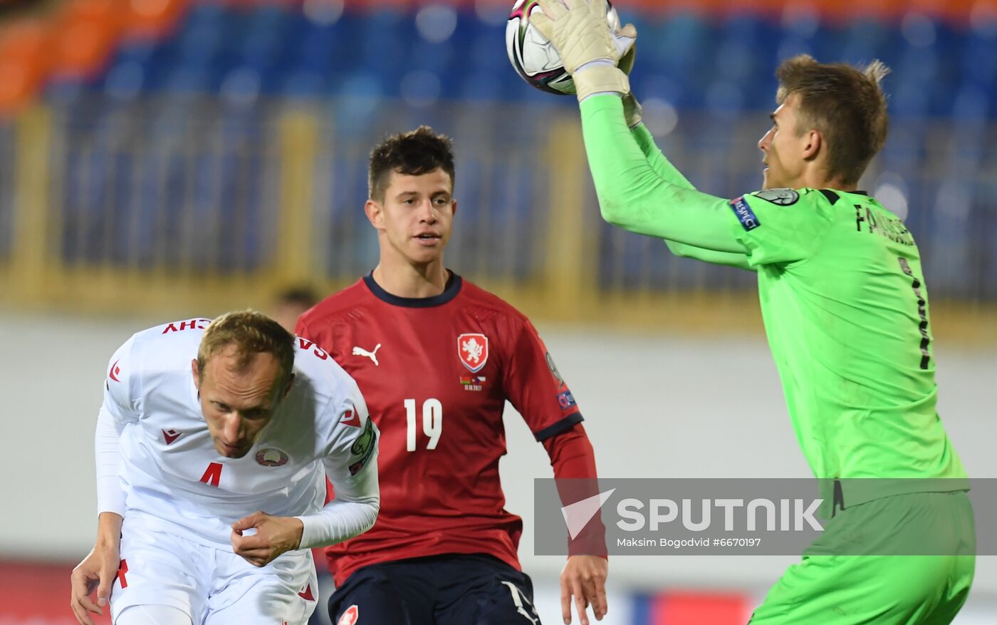 Russia Soccer 2022 World Cup Qualifiers Belarus - Czech Republic