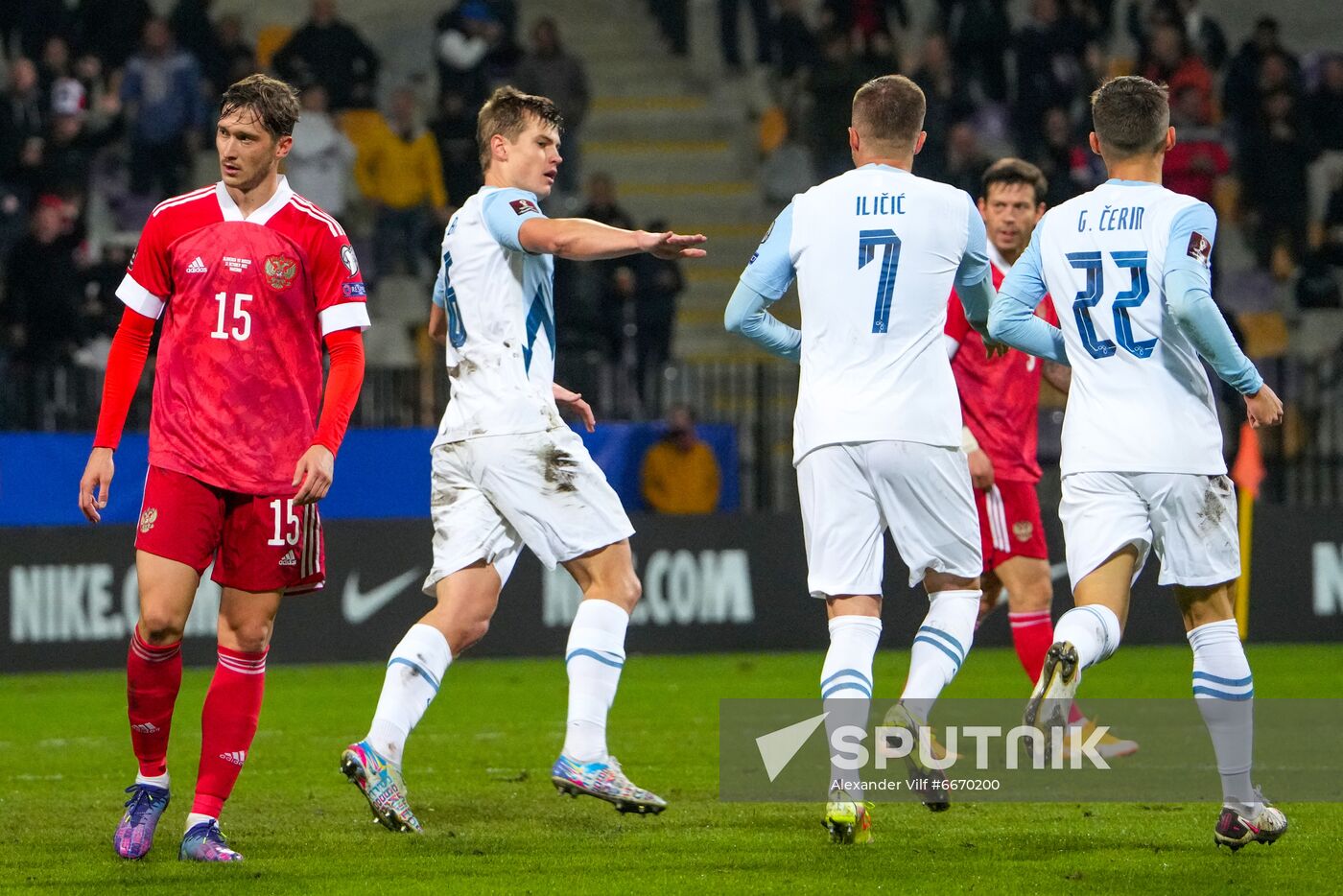Slovenia Soccer 2022 World Cup Qualifiers Slovenia - Russia