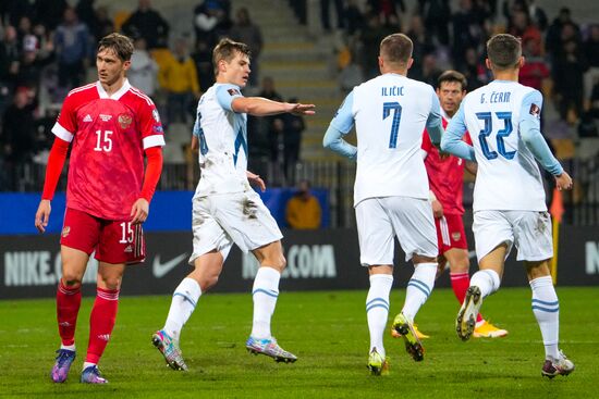 Slovenia Soccer 2022 World Cup Qualifiers Slovenia - Russia