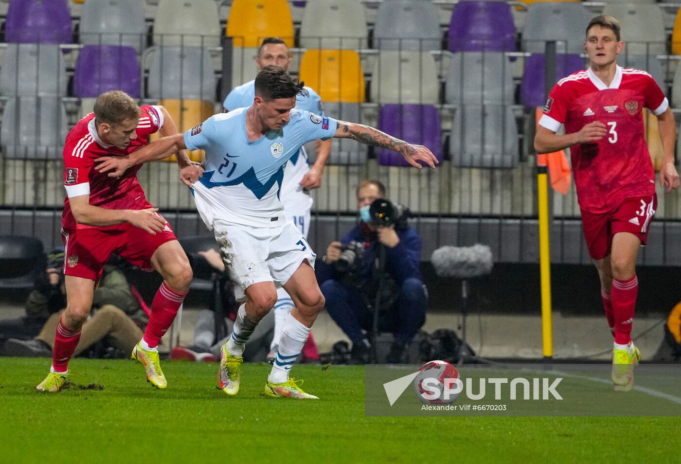 Slovenia Soccer 2022 World Cup Qualifiers Slovenia - Russia