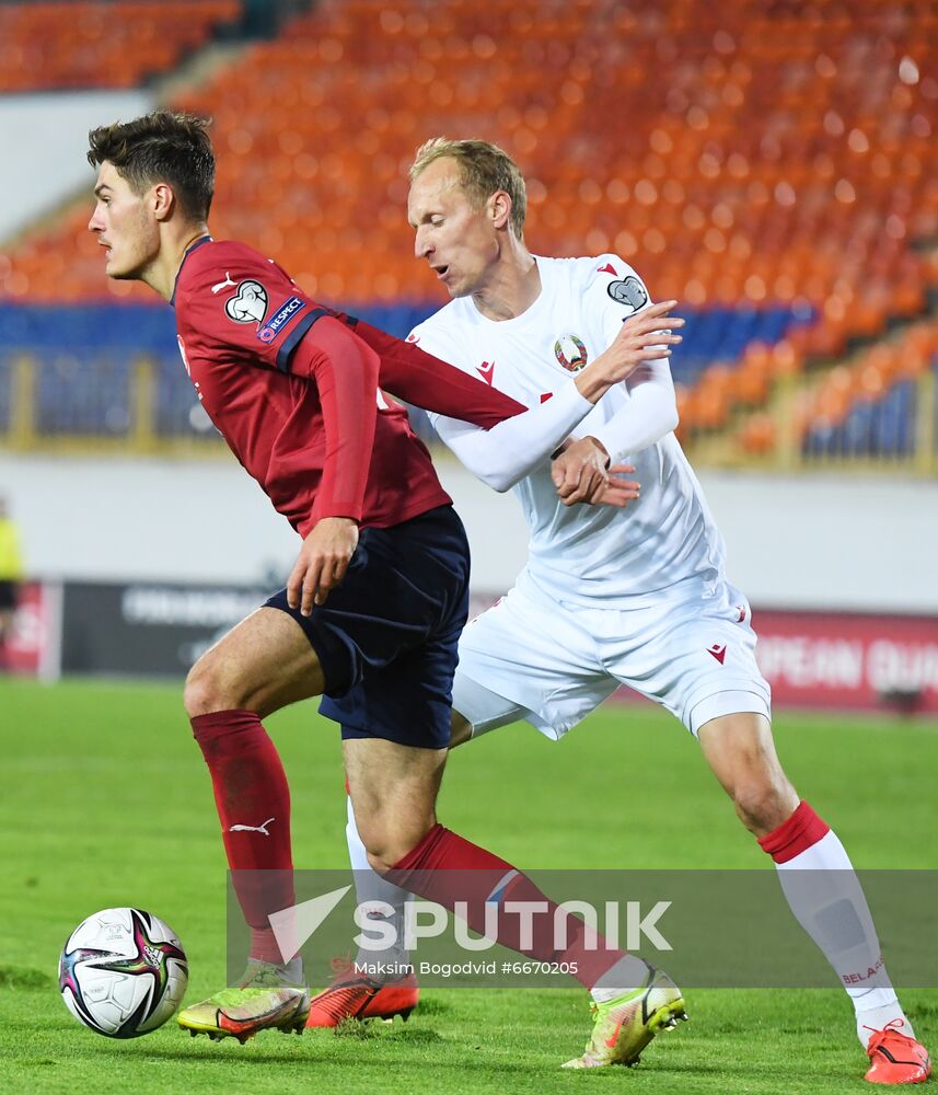 Russia Soccer 2022 World Cup Qualifiers Belarus - Czech Republic