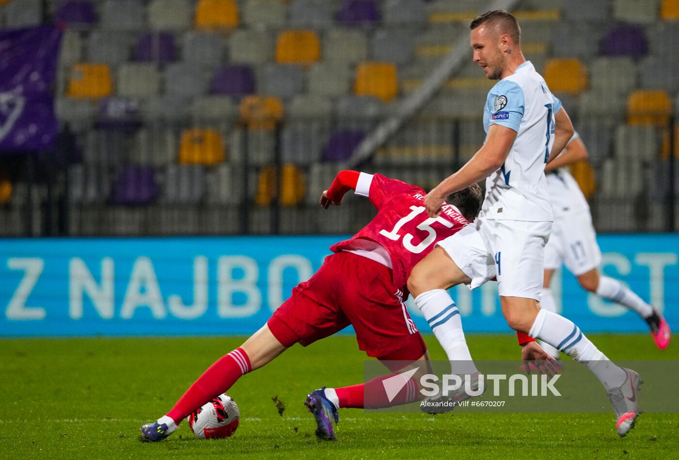 Slovenia Soccer 2022 World Cup Qualifiers Slovenia - Russia
