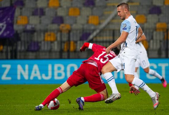 Slovenia Soccer 2022 World Cup Qualifiers Slovenia - Russia