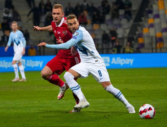 Slovenia Soccer 2022 World Cup Qualifiers Slovenia - Russia