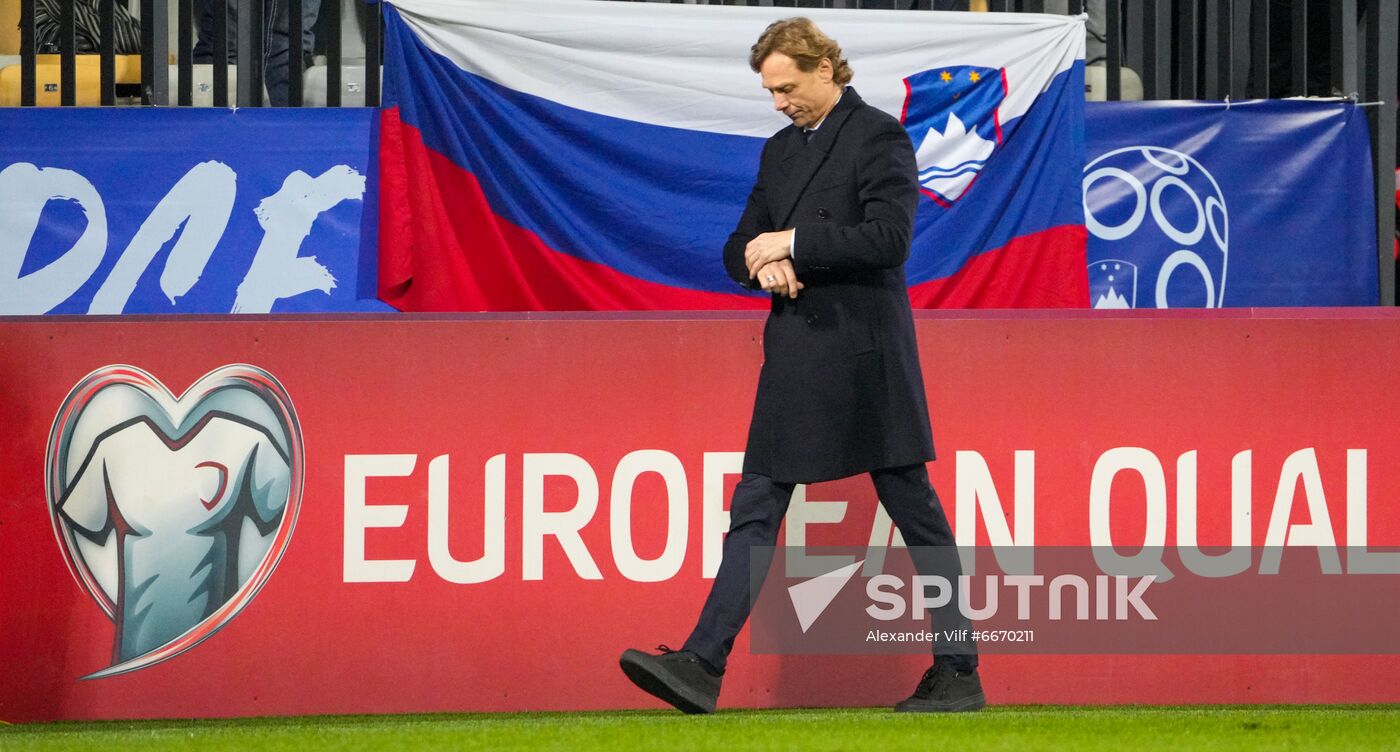 Slovenia Soccer 2022 World Cup Qualifiers Slovenia - Russia