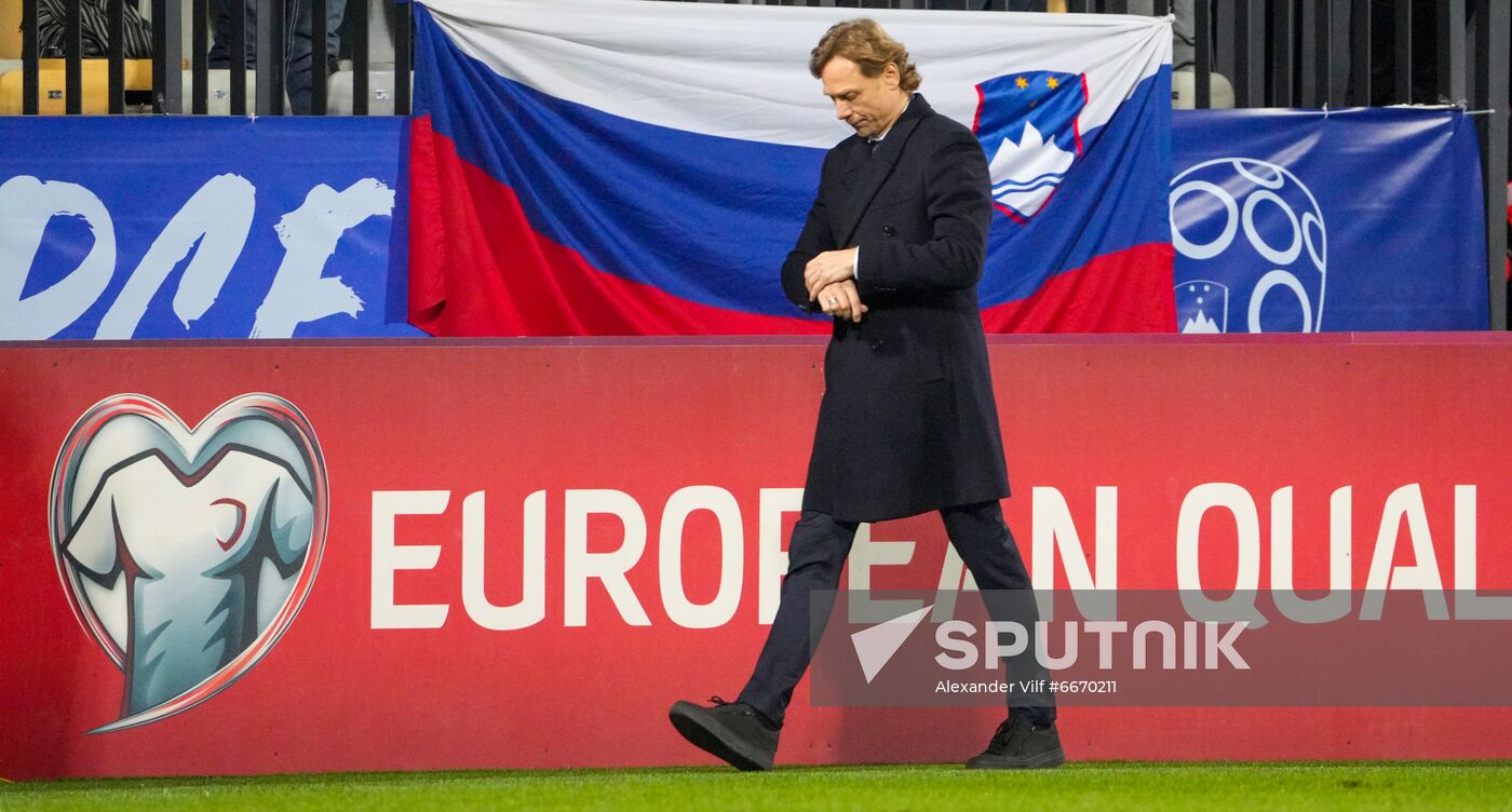 Slovenia Soccer 2022 World Cup Qualifiers Slovenia - Russia