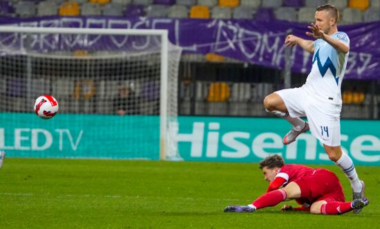 Slovenia Soccer 2022 World Cup Qualifiers Slovenia - Russia