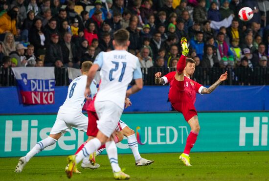 Slovenia Soccer 2022 World Cup Qualifiers Slovenia - Russia