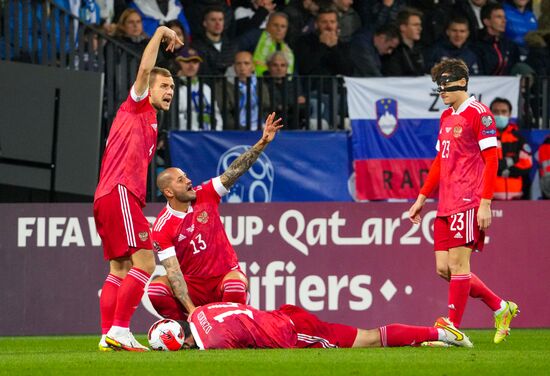 Slovenia Soccer 2022 World Cup Qualifiers Slovenia - Russia
