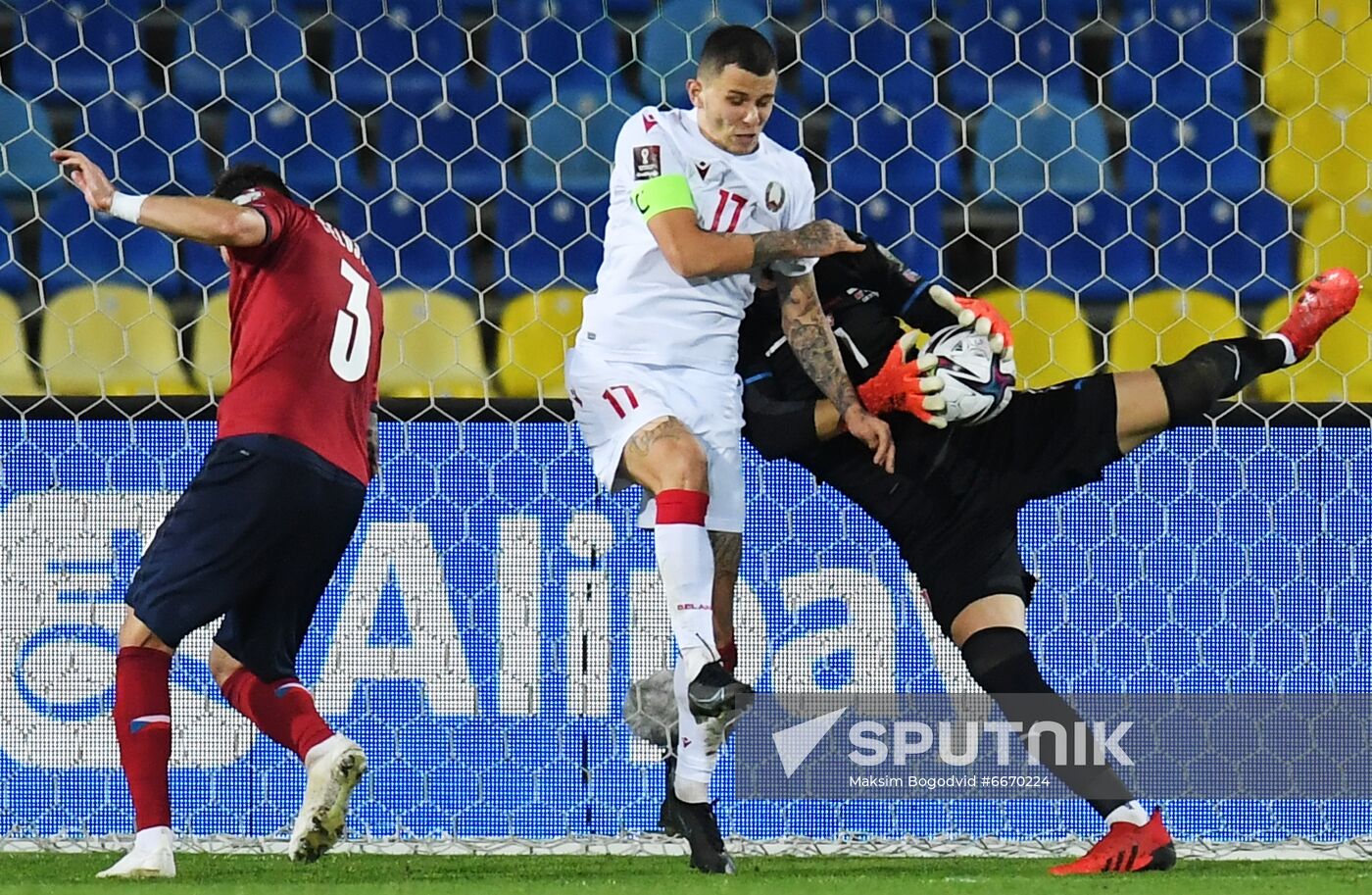 Russia Soccer 2022 World Cup Qualifiers Belarus - Czech Republic