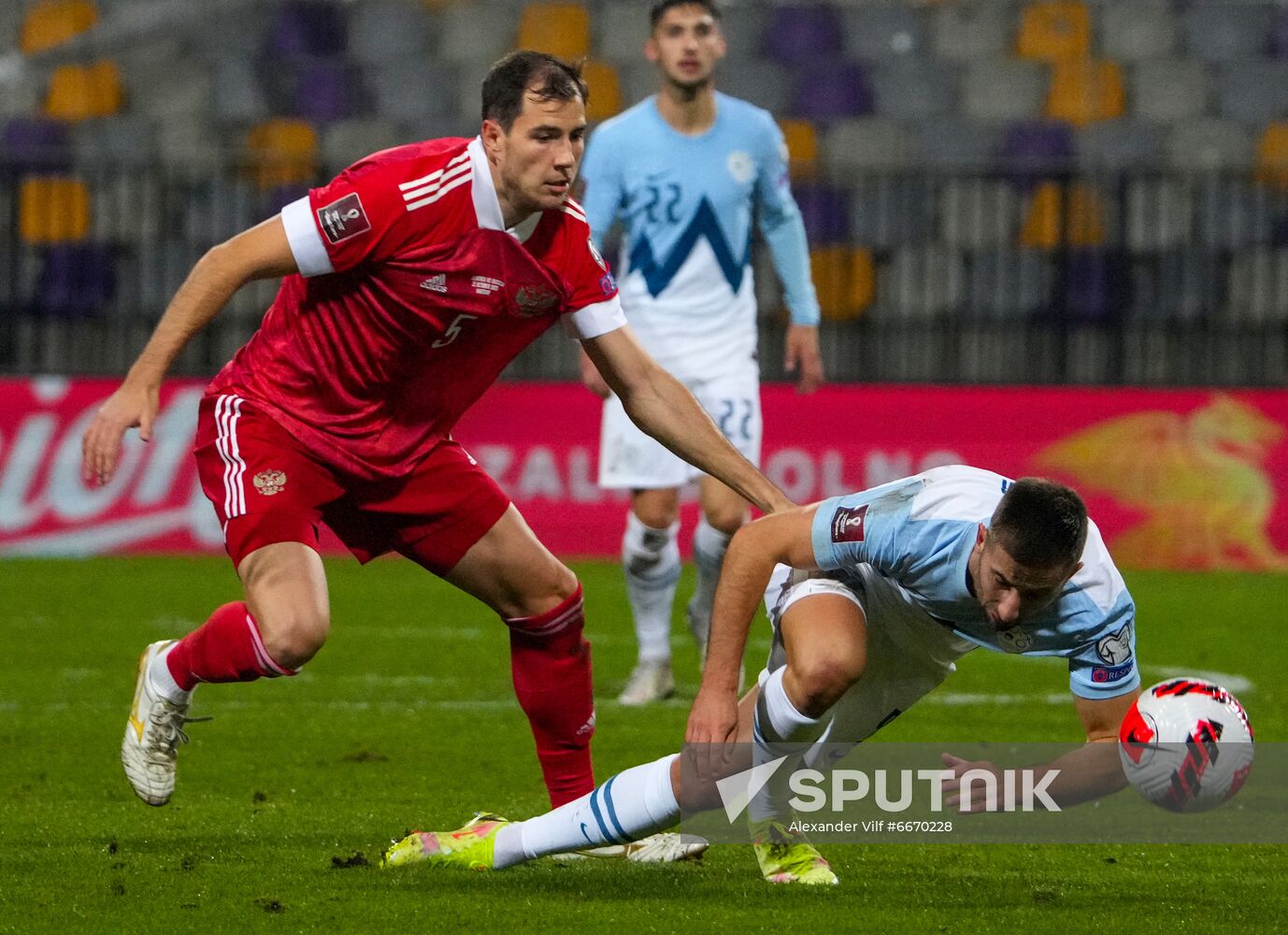 Slovenia Soccer 2022 World Cup Qualifiers Slovenia - Russia