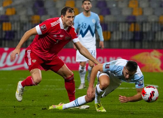 Slovenia Soccer 2022 World Cup Qualifiers Slovenia - Russia